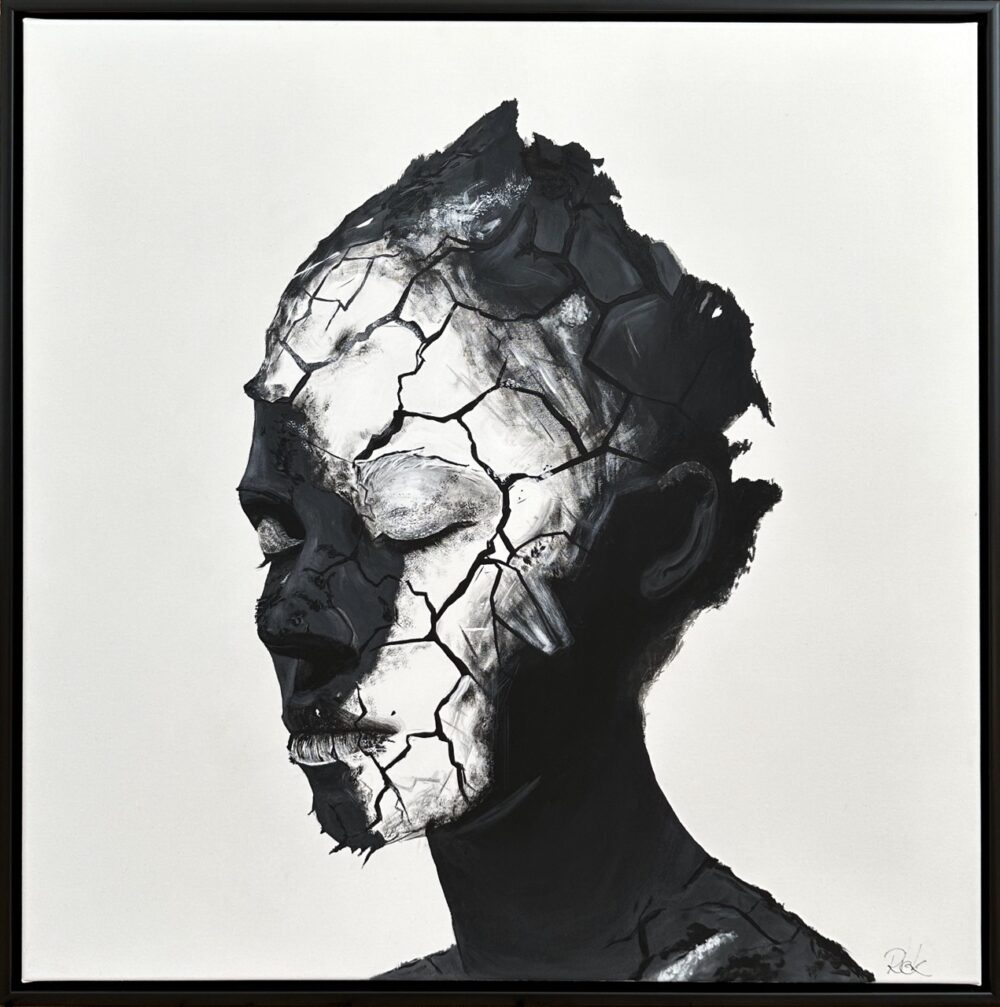 Cracked, das erste Bild einer Portrait-Serie der Oldenburger Künstlerin Sarina Rick